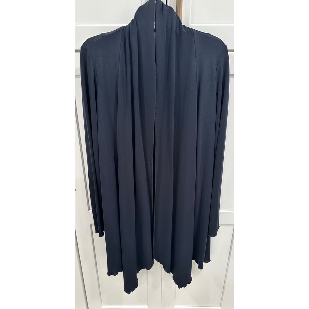 Cabi Womens Cardigan Navy Gray Open Front Duster Style Size L